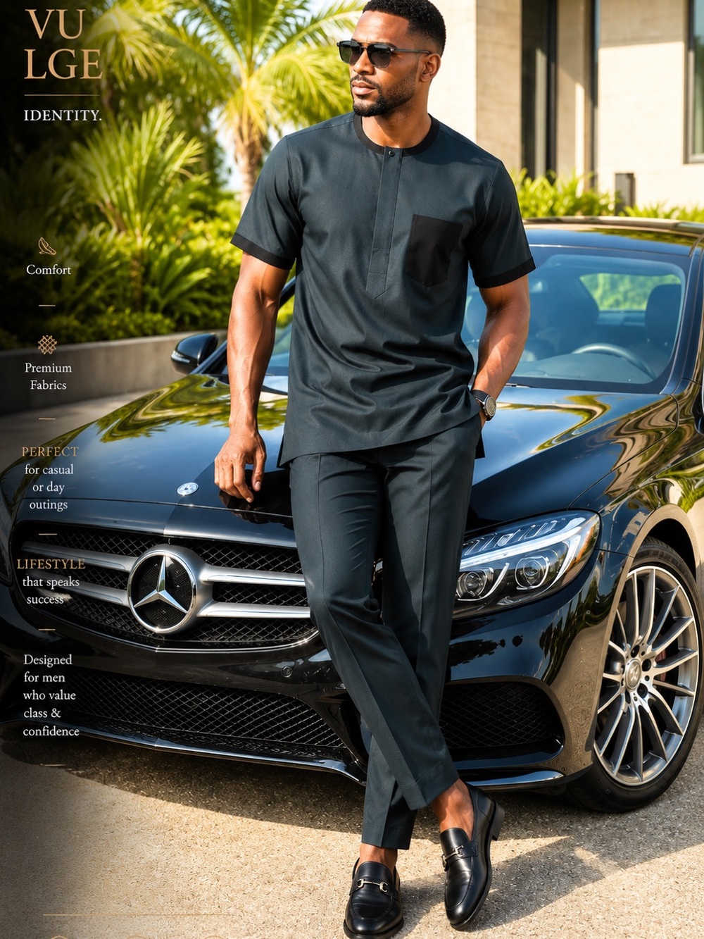 Men's 2-Piece Nigeria Fashion / Africa/ Trad  Sophisticated Luxury Modern caftan